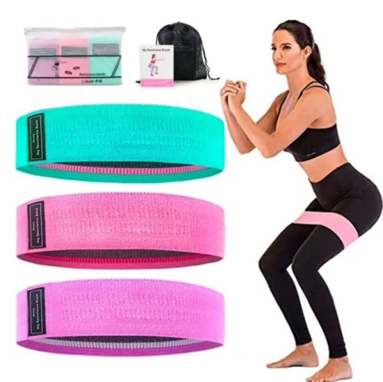 CompraYaMismo. Kit Set x 3 Bandas Elásticas Resistencia Tela Fitness